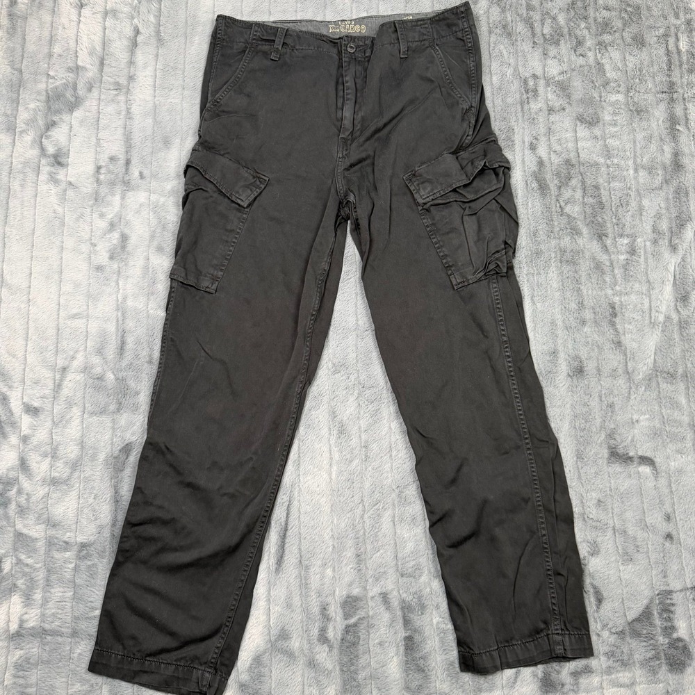 Levis XX Cargo Taper Pants Mens 34x32 Black Utility Workwear 39440-0003